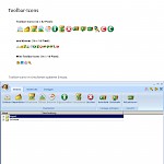 The toolbar icons for operating the program