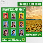 Plakate für Aufmerksamkeit und Vorstellung der Kandidaten/Kandidatinnen.