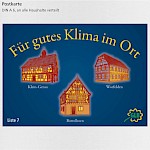 Die Postkarte mir den drei markanten Rathäusern der Gemeinde Büttelborn: Worfelden, Klein-Gerau und Büttelborn.